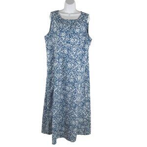 Ripskirt Hawaii Dress XL Blue Floral Sleeveless Resort Stretch Beach DR-1761